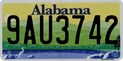 AL license plate 9AU3742