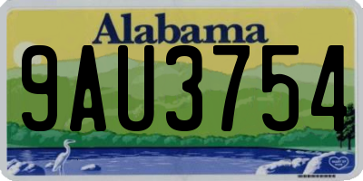 AL license plate 9AU3754