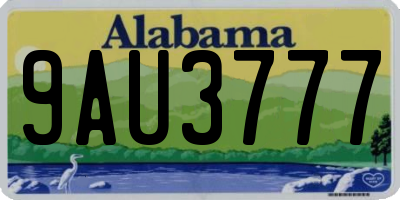 AL license plate 9AU3777