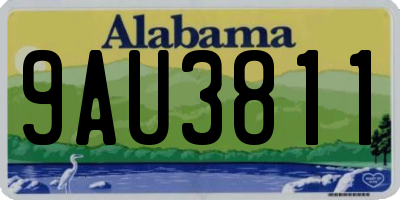 AL license plate 9AU3811