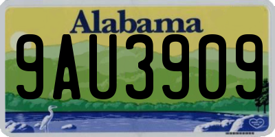 AL license plate 9AU3909