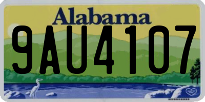 AL license plate 9AU4107