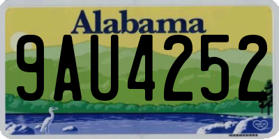 AL license plate 9AU4252