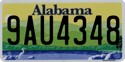 AL license plate 9AU4348
