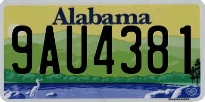 AL license plate 9AU4381