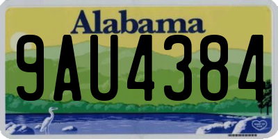 AL license plate 9AU4384