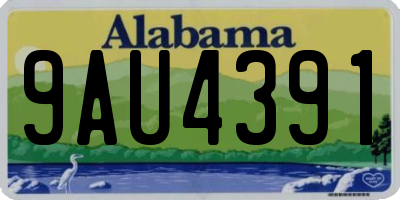 AL license plate 9AU4391