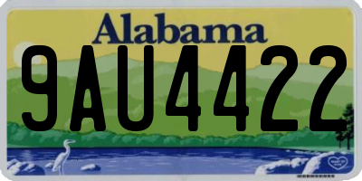 AL license plate 9AU4422