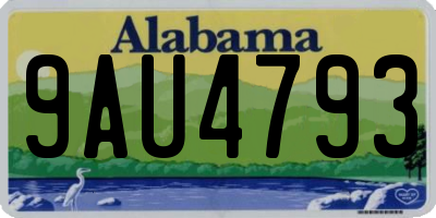 AL license plate 9AU4793