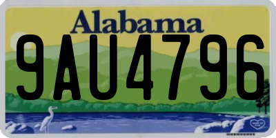 AL license plate 9AU4796