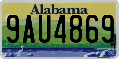 AL license plate 9AU4869