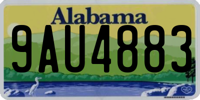 AL license plate 9AU4883