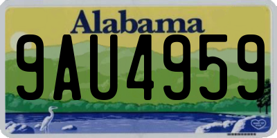 AL license plate 9AU4959
