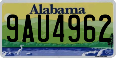 AL license plate 9AU4962