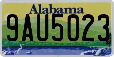 AL license plate 9AU5023
