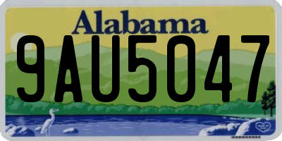 AL license plate 9AU5047