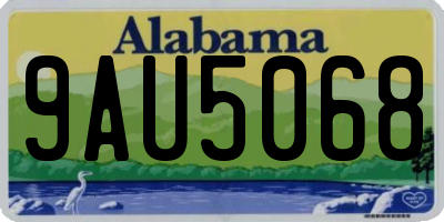 AL license plate 9AU5068