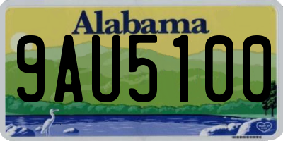 AL license plate 9AU5100