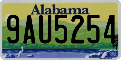 AL license plate 9AU5254
