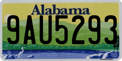 AL license plate 9AU5293