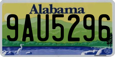 AL license plate 9AU5296