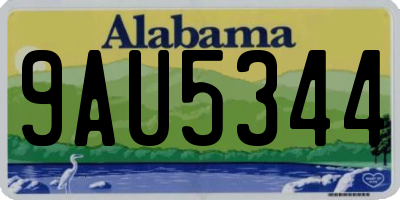 AL license plate 9AU5344