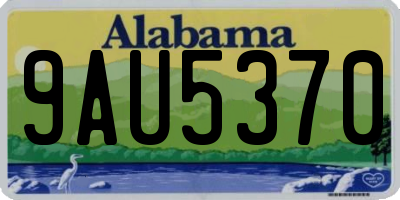 AL license plate 9AU5370