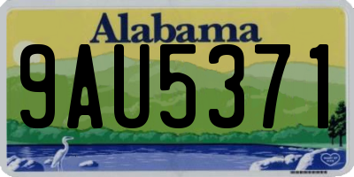 AL license plate 9AU5371