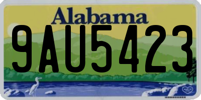 AL license plate 9AU5423