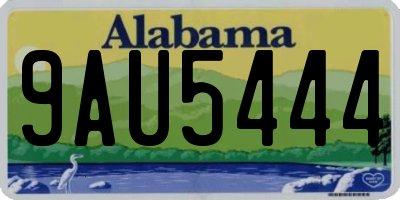 AL license plate 9AU5444