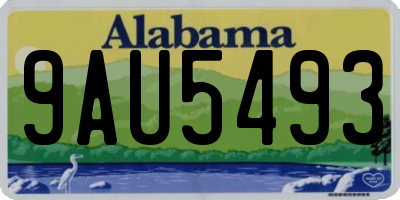 AL license plate 9AU5493