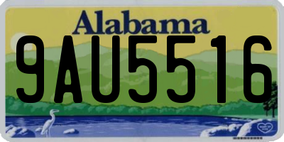 AL license plate 9AU5516