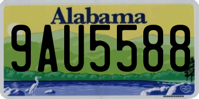 AL license plate 9AU5588