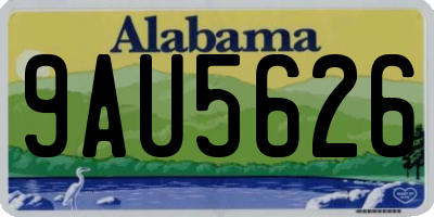 AL license plate 9AU5626