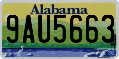 AL license plate 9AU5663