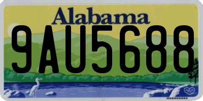 AL license plate 9AU5688
