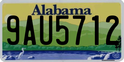 AL license plate 9AU5712
