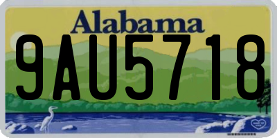 AL license plate 9AU5718