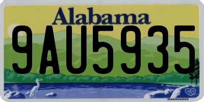 AL license plate 9AU5935