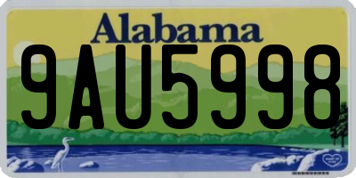 AL license plate 9AU5998