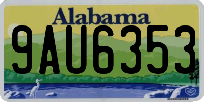 AL license plate 9AU6353
