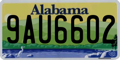 AL license plate 9AU6602