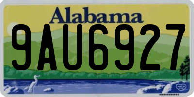 AL license plate 9AU6927