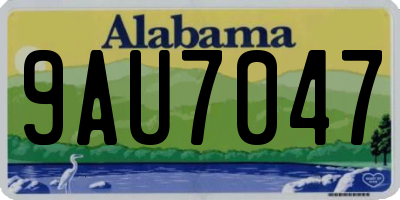 AL license plate 9AU7047