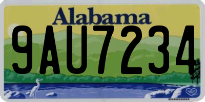 AL license plate 9AU7234