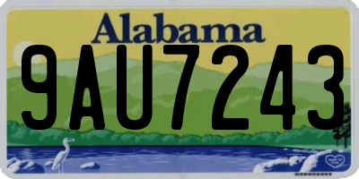 AL license plate 9AU7243