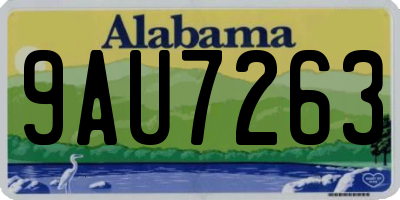 AL license plate 9AU7263
