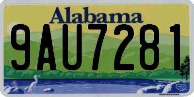 AL license plate 9AU7281