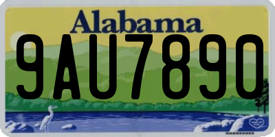 AL license plate 9AU7890