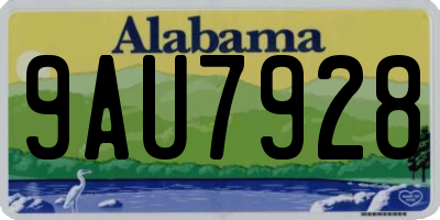 AL license plate 9AU7928